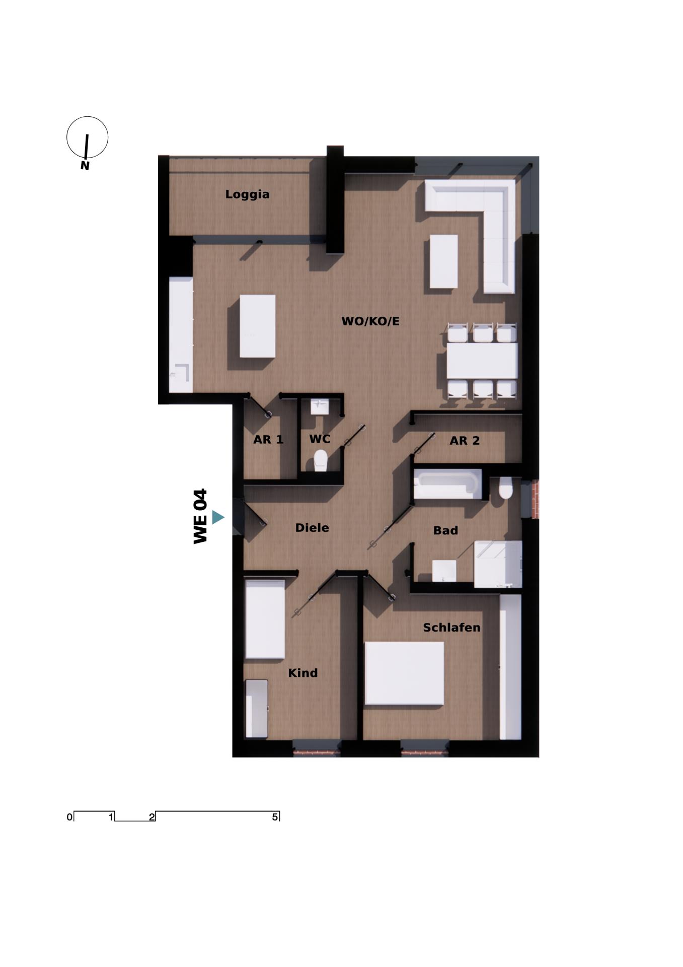 1. Obergeschoss rechts Wohnung 4